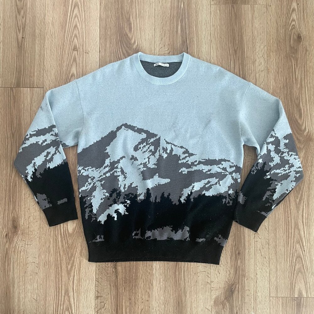 Zara mountain crewneck sweater